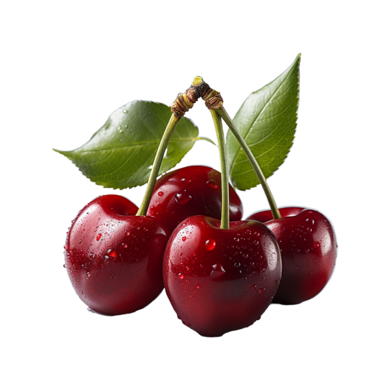 cherry-sweet-cherry-red-cherry-transparent-background-ai-generative-free-png